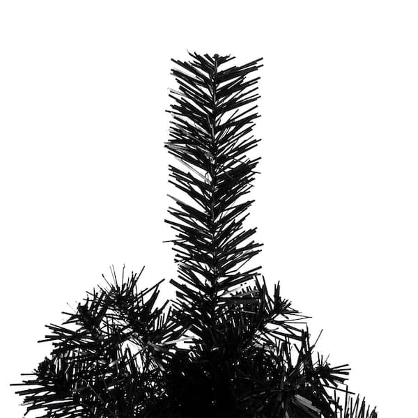 6 ft. Black PVC Artificial Christmas Tree with 1600 Branches S