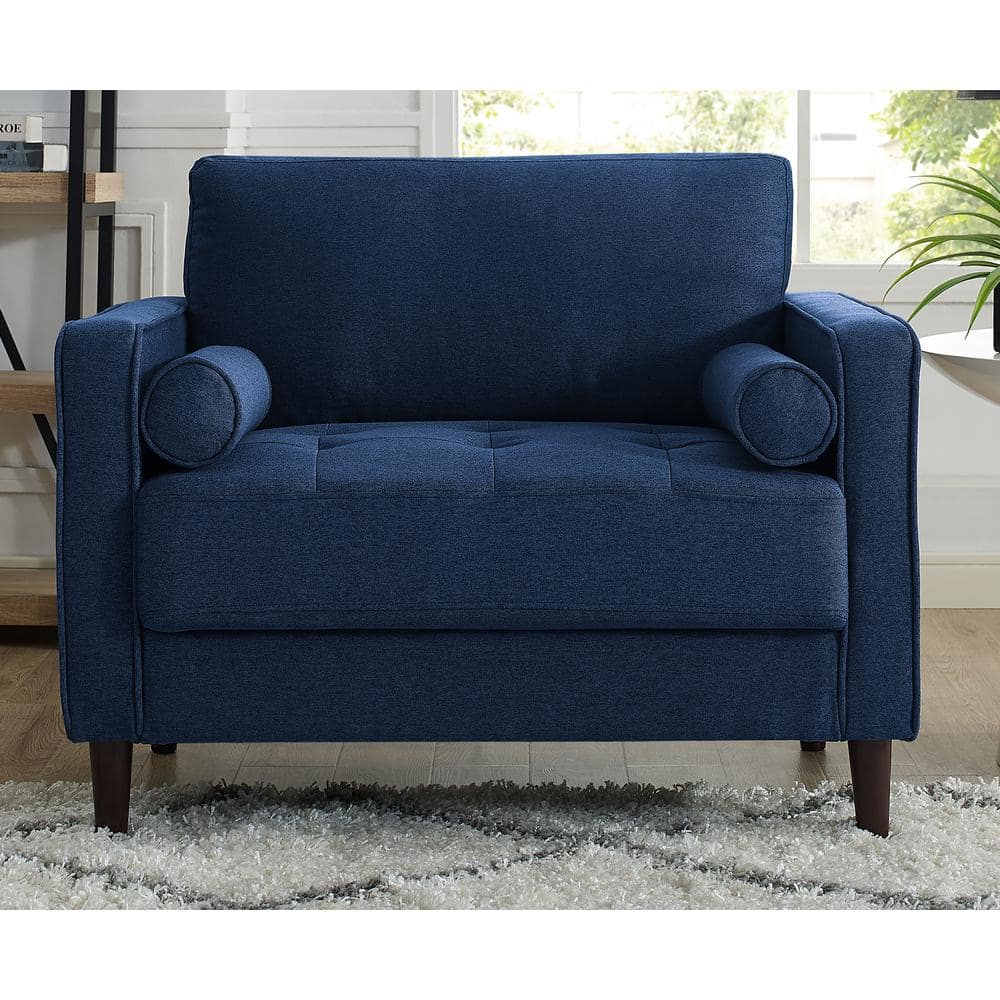 Lifestyle Solutions Lillith Mid Century Modern Chair In Navy Blue Lk Lgfsp1gu3051 The Home Depot