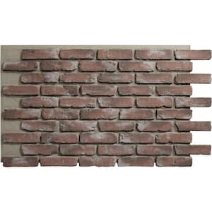 StoneCraft Aged Brick 27 in. x 46.875 in. Urethane Composite Faux Brick Panel Siding in Burnished Red