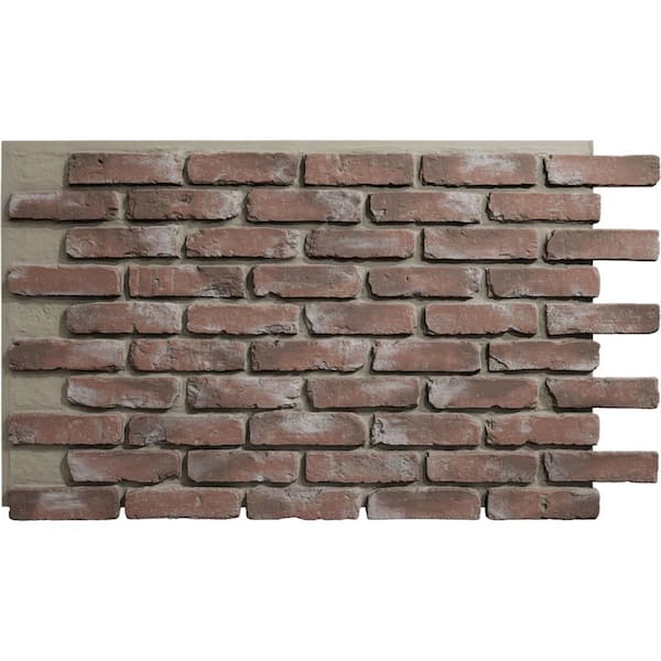 Ekena Millwork StoneCraft Aged Brick 27 in. x 46.875 in. Urethane ...