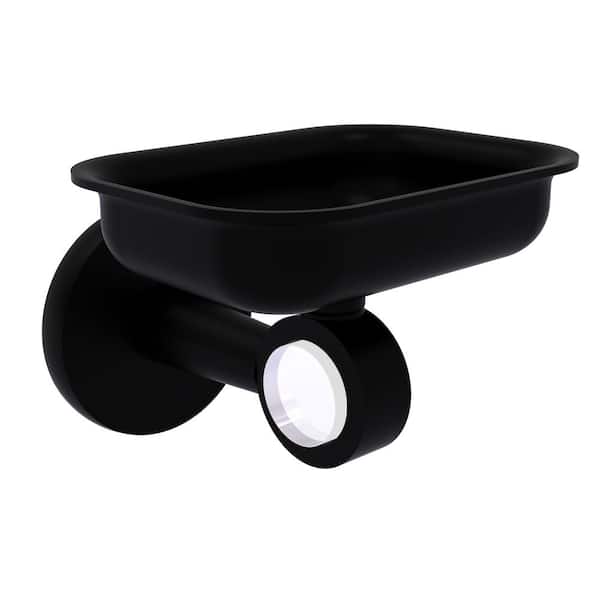 Allied Brass Clearview Wall Mounted Soap Dish Holder in Matte Black