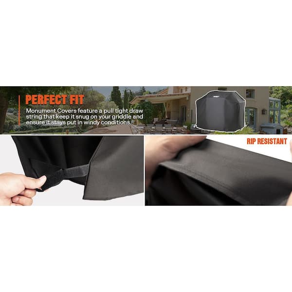 Monument Grills 54 Zoll Grillabdeckung – Wasserabweisend, Reißfest, Für 4-Brenner Grills