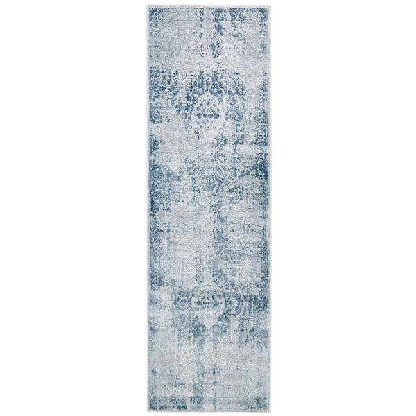 Nicole Miller Kenmare Gray/Blue 2 ft. x 7 ft. Indoor Area Rug46042