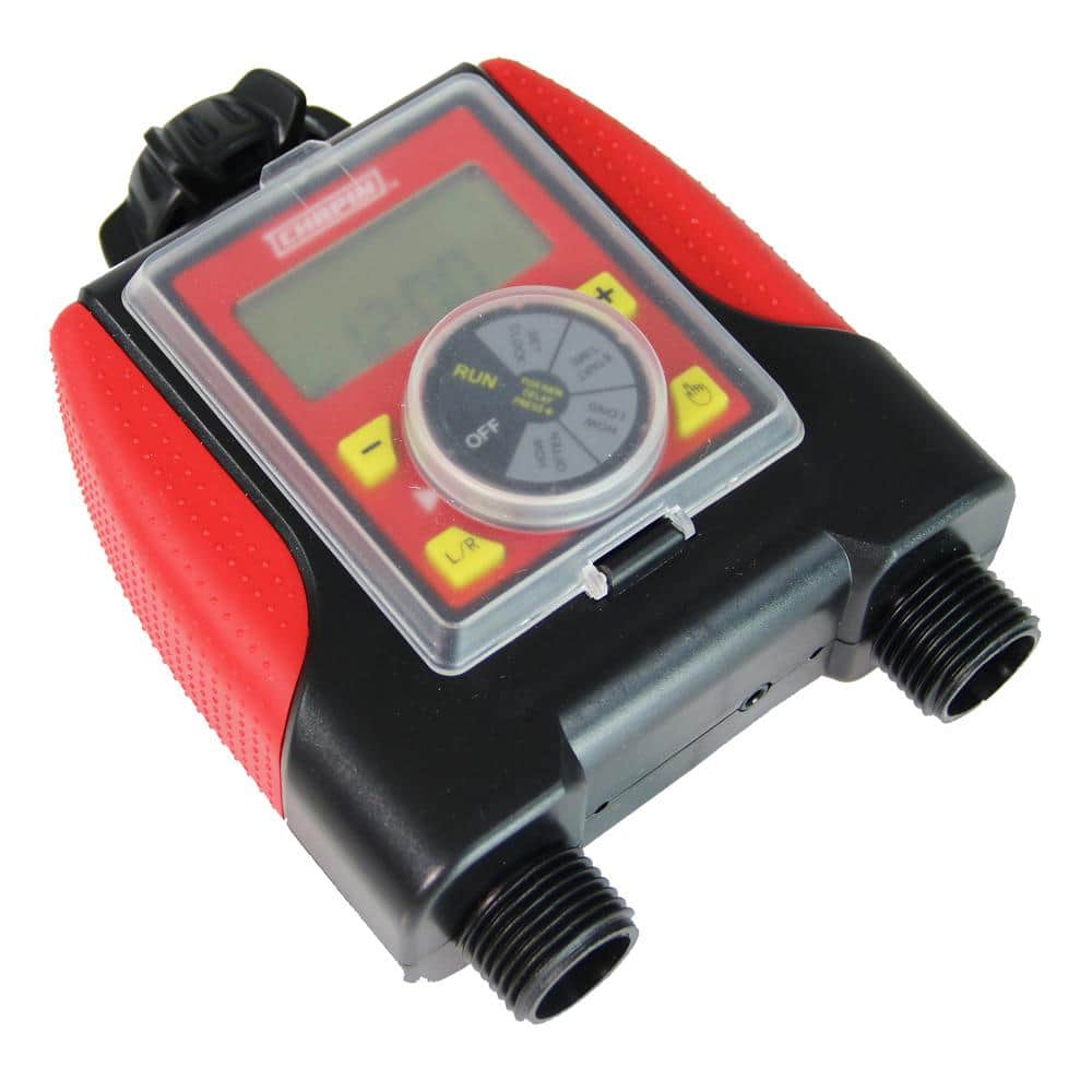 Dual Zone Red and Black Digital Water Timer