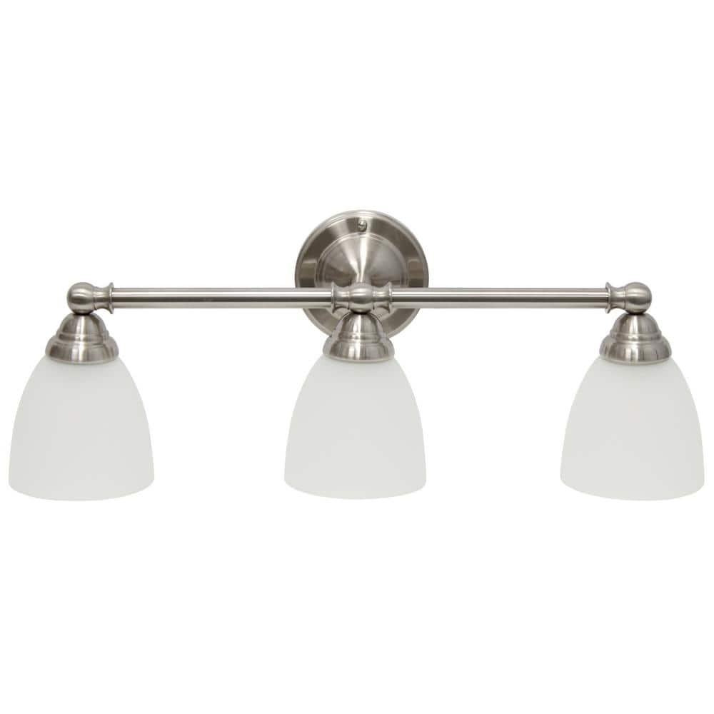 Reviews for Simple Designs 25 in. Brushed Nickel Classic 3Light Metal