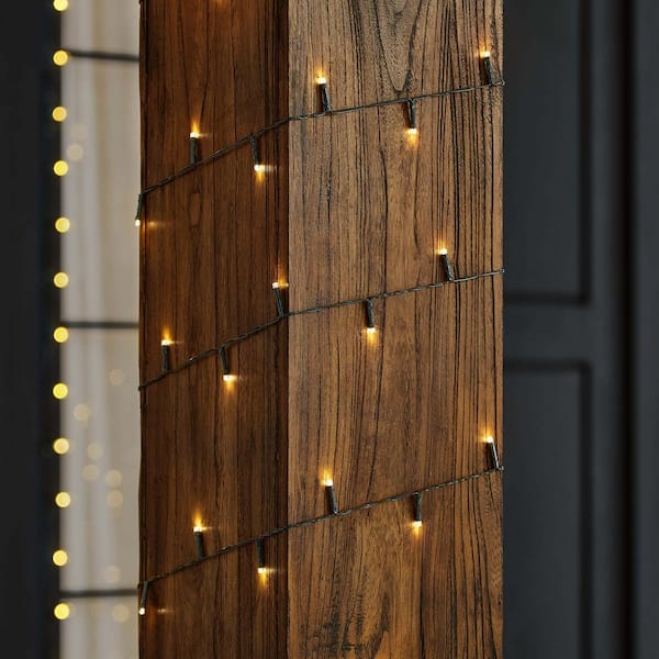 100 Warm White Micro LED Lights with Timer - Battery Operated