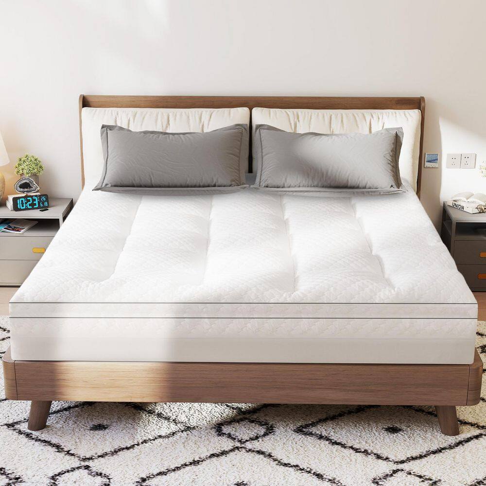 2 in. Gel Memory Foam Mattress Topper High Density Pad with 1 in. Pillow Top Mattress Pad Cover, Twin Size, White price history on PriceWatchPro