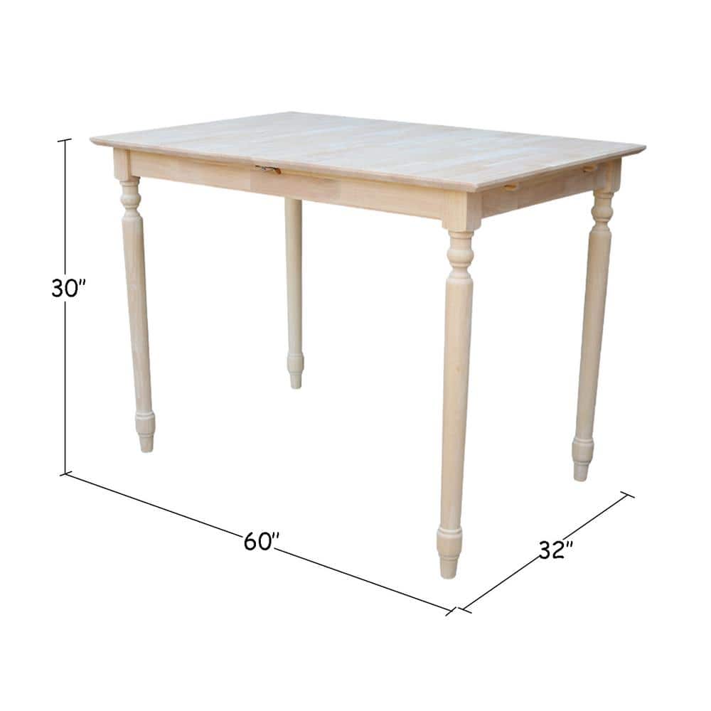 Elegant French Country Style Extendable Dining Table in Unfinished Wood