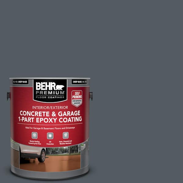 BEHR PREMIUM 1 gal. #PPU25-21 City Rain Self-Priming 1-Part Epoxy Satin Interior/Exterior Concrete and Garage Floor Paint