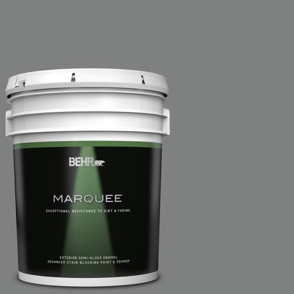 BEHR MARQUEE 5 gal. #T12-10 Game Over Semi-Gloss Enamel Exterior Paint & Primer