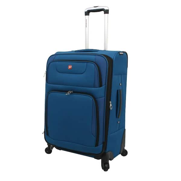 SWISSGEAR 24 in. Blue and Black Spinner Suitcase