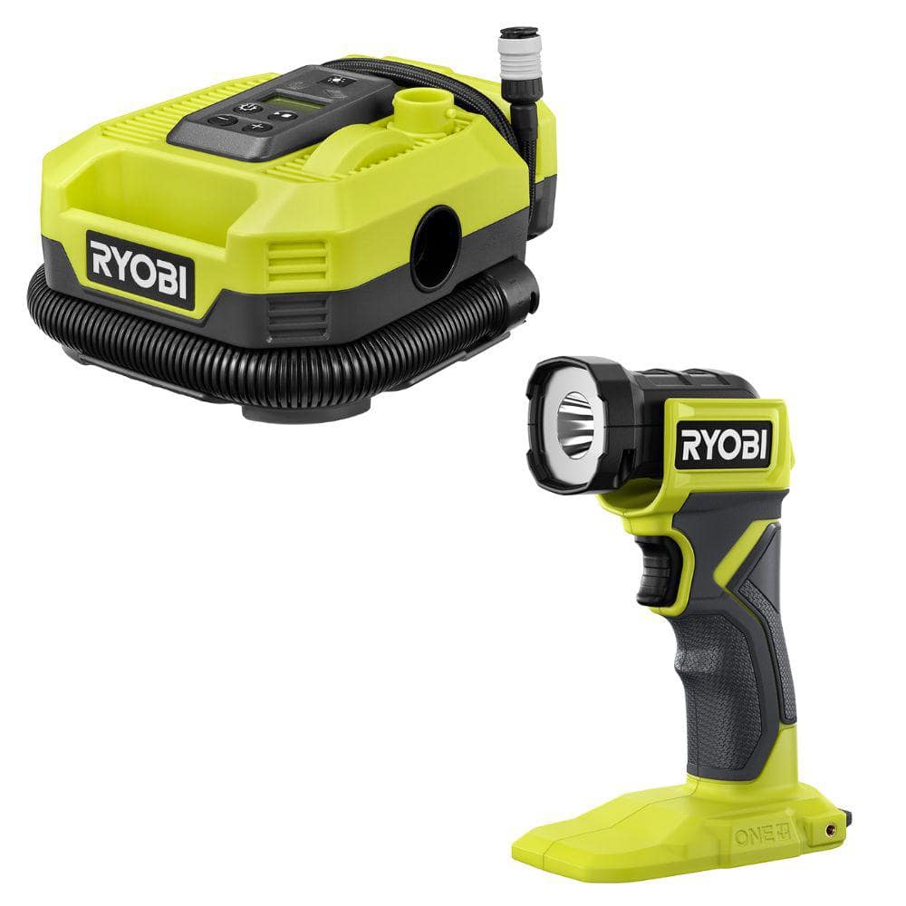 RYOBI ONE+ 18V Cordless Dual Function Inflator/Deflator with Cordless LED Light (Tools Only)