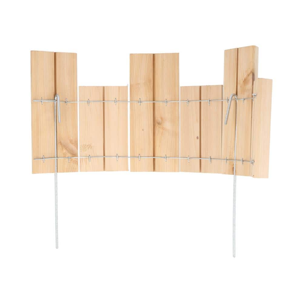18-inch Natural Cedar Wood Landscape Edging (12-pack)