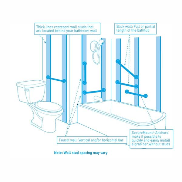 Moen Home Care Glacier Adhesive Treads in the Bathroom Safety Accessories  department at