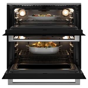 30 in. Smart Double Electric Smart Wall Oven with Convection Self-Cleaning in Platinum Glass