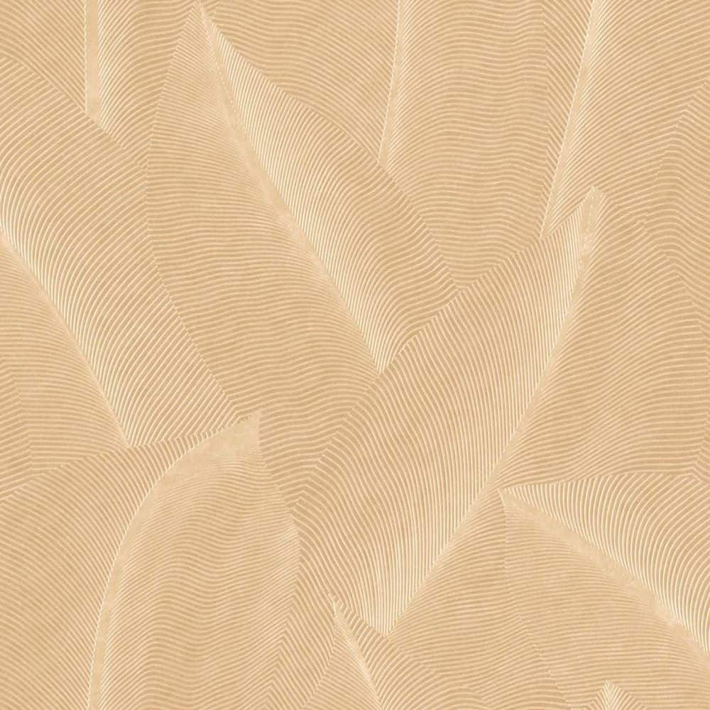 Allure Leaf Beige Wallpaper Sample