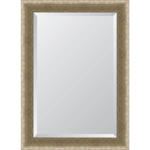 Medium Rectangle Gold Beveled Glass Contemporary Mirror (31 in. H x 43 in. W)
