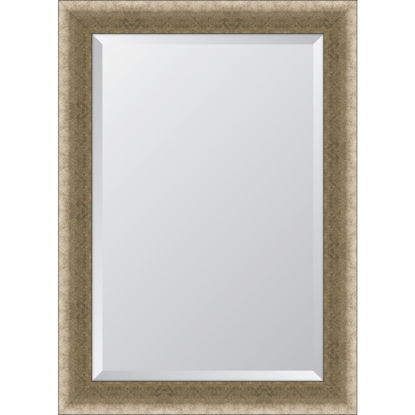 Melissa Van Hise Medium Rectangle Gold Beveled Glass Contemporary Mirror (31 in. H x 43 in. W)