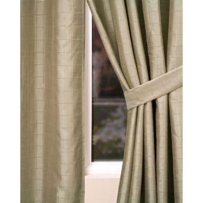 null Semi-Opaque Green Crescent Heights Rod Pocket Panel - in. W x 84 in. L