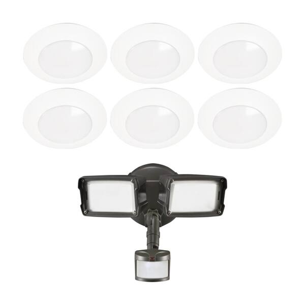 hlc 6 in 3000k integrated led recessed light trim