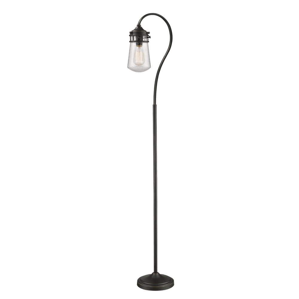 Celeste 1 Light Olde Bronze 58.25 Floor Lamp with Glass Shade