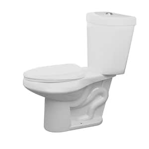 11.8 in. Rough in 1.1 GPF/1.6 GPF Dual Flush Elongated Toilet in White Seat Included (2-Piece)