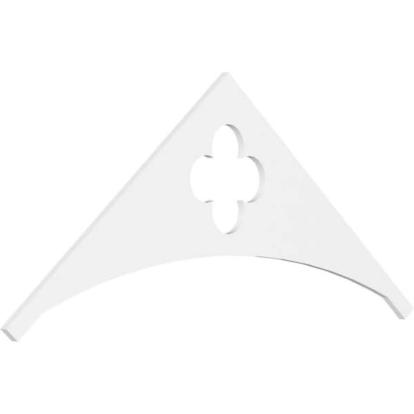 Ekena Millwork 1 in. x 72 in. x 30 in. (10/12) Pitch Turner Gable Pediment Architectural Grade PVC Moulding
