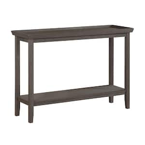 Ledgewood 48 in. Wirebrush Dark Gray Rectangle Wood Veneer Console Table