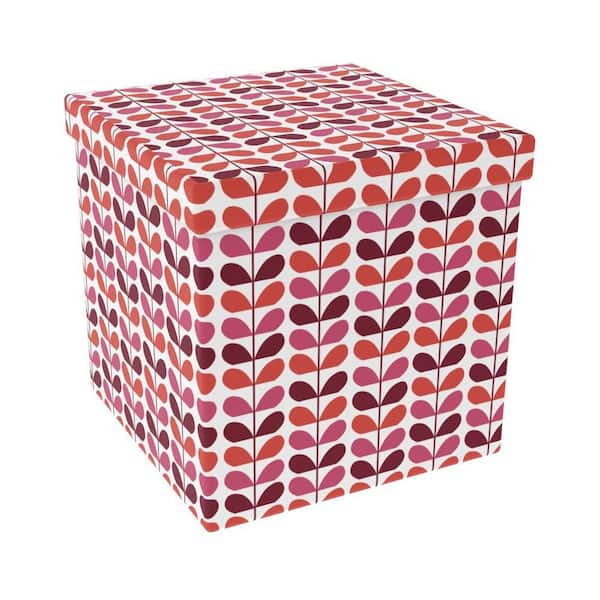 Atlantic 15 in. x 15 in. Lava Shades of Gray Square Storage Poly-canvas Ottoman (2-Pack)