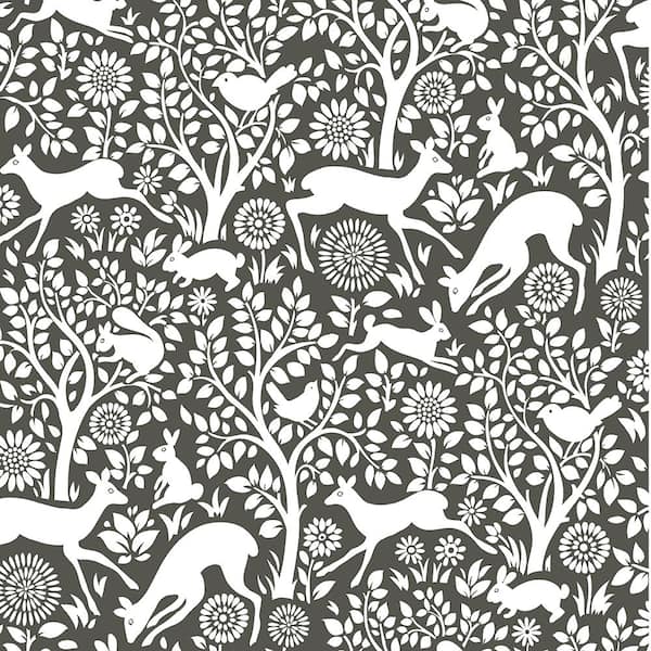 NuWallpaper Charcoal Merriment Grey Wallpaper Sample