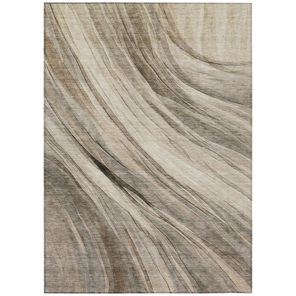 Chantille Machine Washable Indoor/Outdoor Abstract ACN2871 Taupe 9 ft. x 12 ft. Area Rug price history on PriceWatchPro