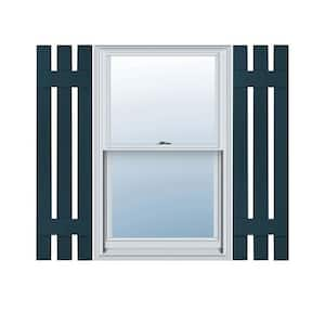 12 in. W x 54 in. H TailorMade Three Board Spaced (2 Batten), Board-n-Batten Shutters - Midnight Blue