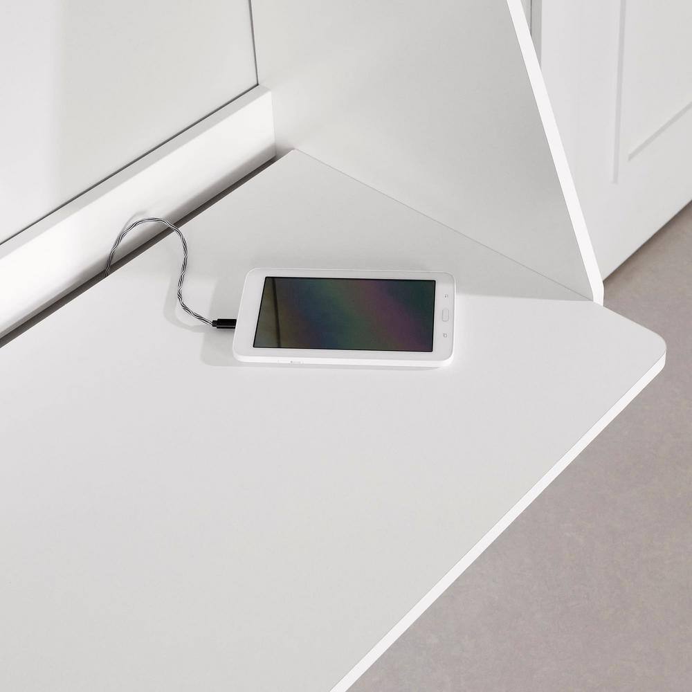 Pure White Wall Mounted Floating Writing Desk