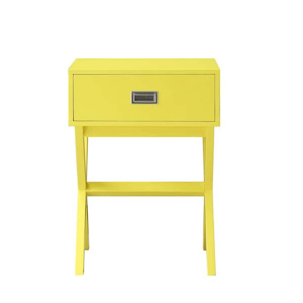 Convenience Concepts Designs2Go 26 in. Yellow Landon End Table
