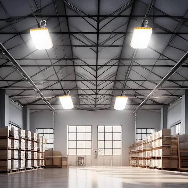 10PCs 100 ft. Construction String Lights 150-Watt String Work Light with Hanging Hooks for Construction Site ETL Listed