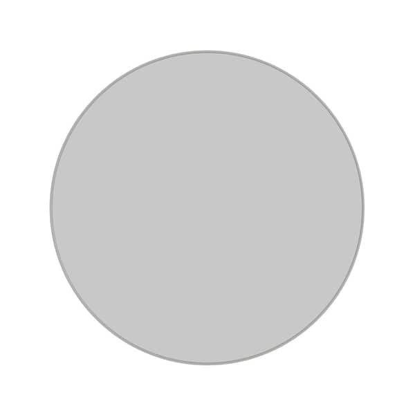 Glass Warehouse Leia 36 in. W x 36 in. H Framed Round Bathroom Vanity Mirror in Brushed Nickel