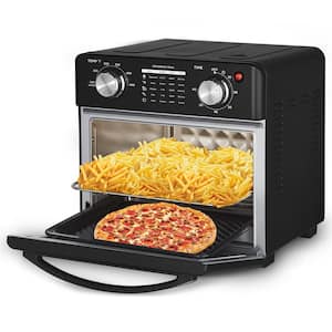 14 qt. Black Air Fryer Toaster Oven Combo,4 Slice Toaster Convection Air Fryer Oven Warm, 16 in 1 Digital Easy Operation