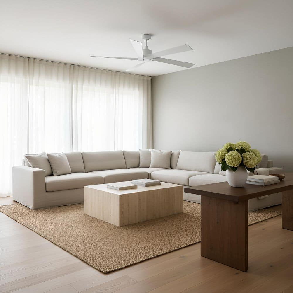 Aspen Coastal 70 in. Outdoor Matte White Modern Downrod Mount Standard Ceiling Fan with Remote price history on PriceWatchPro