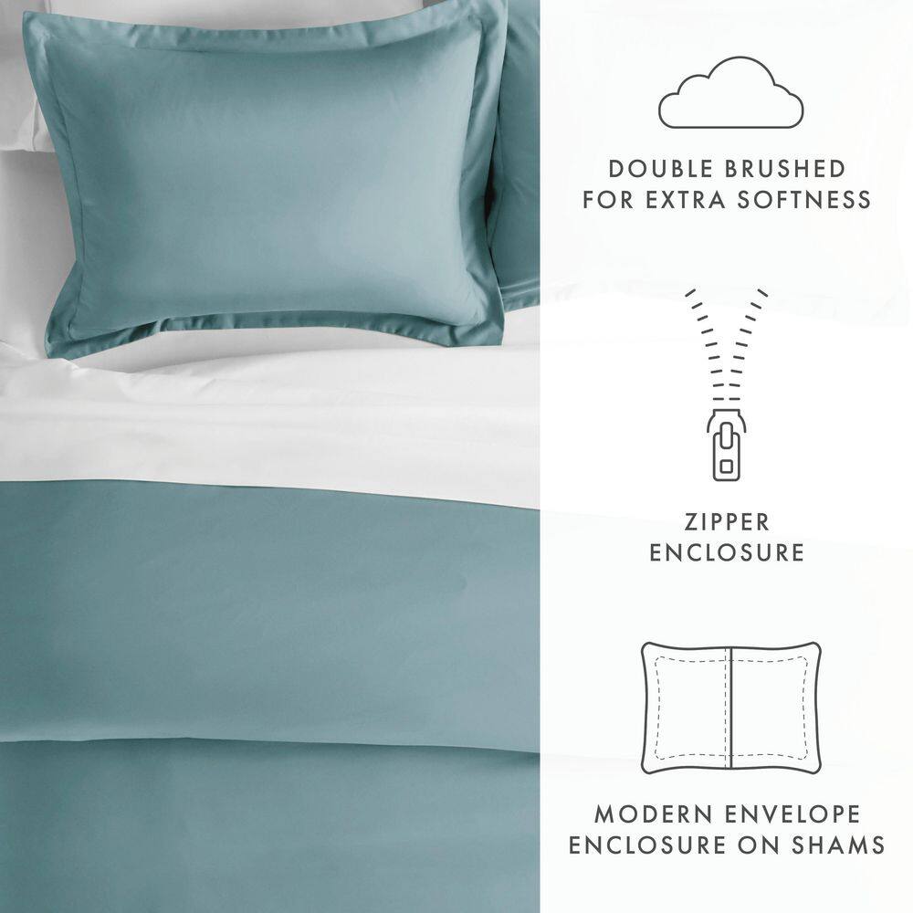 Duvet Cover Set Super Soft Microfiber Bedding in Solid Colors