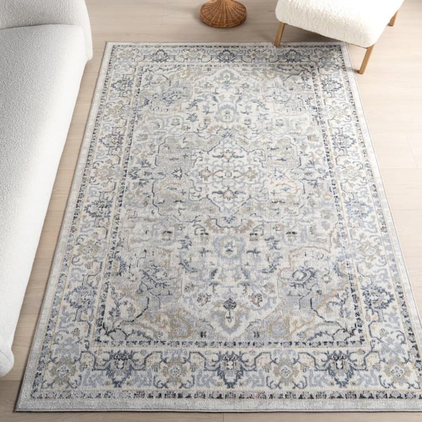 nuLOOM Cady Blue 7 ft. 10 in. x 10 ft. Machine Washable Transitional Area Rug