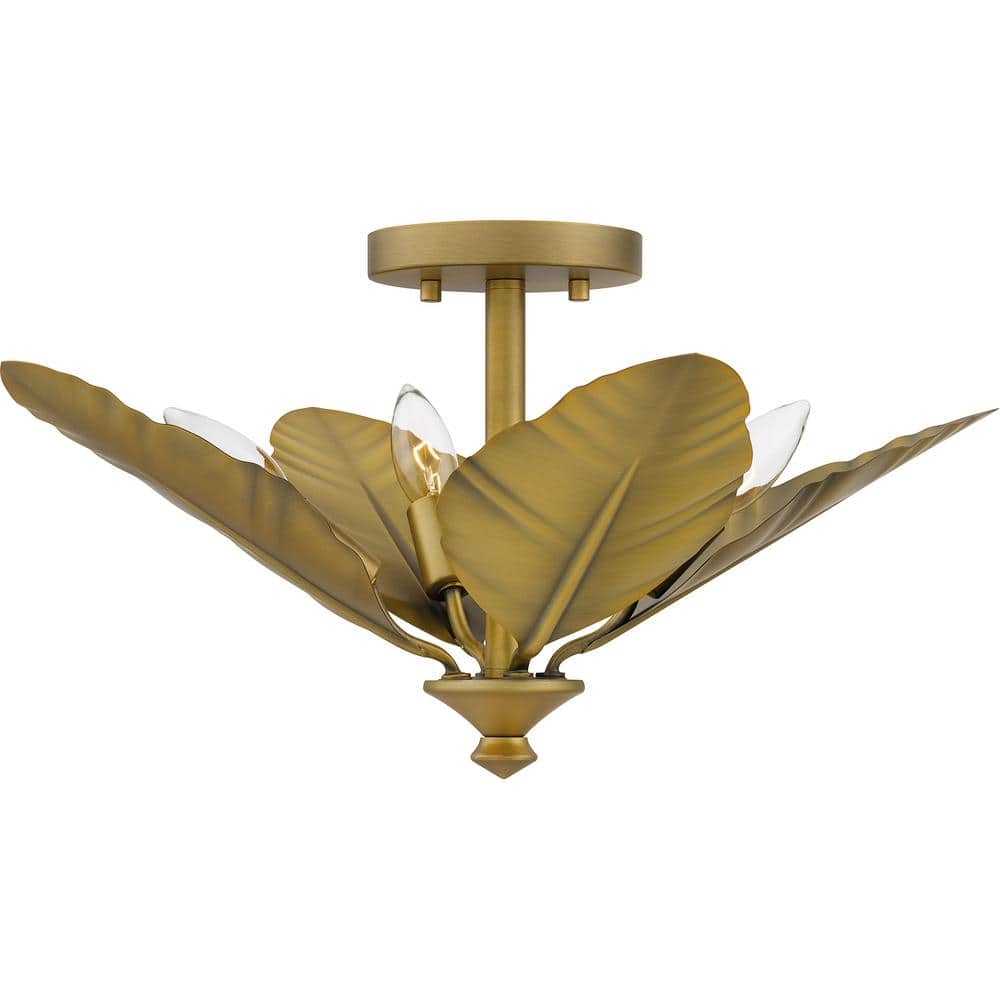 Bayley 18.5 In. Aged Brass Semi- Flush Mount price history on PriceWatchPro
