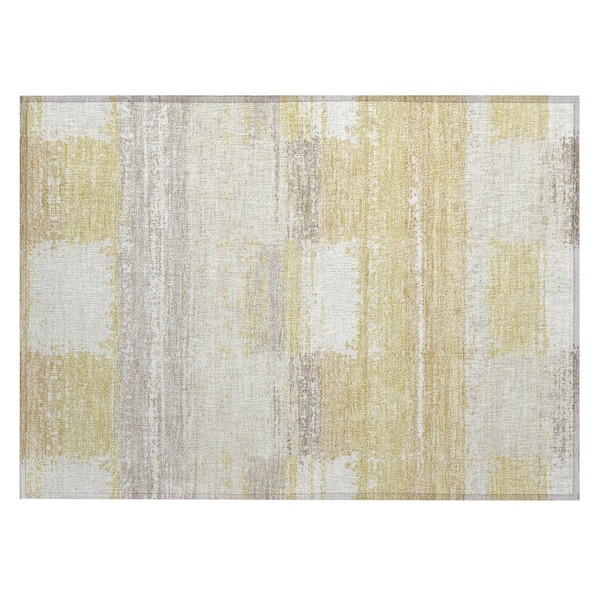 Chantille Machine Washable Indoor/Outdoor Abstract ACN2772 Wheat 2 ft. x 3 ft. Accent Rug