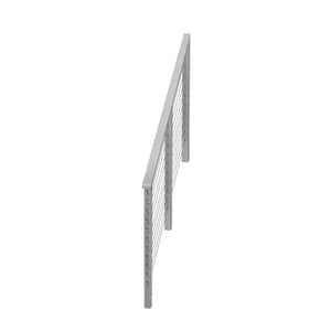 Dolle Prove 36 in. H x 79 in. W Brushed Aluminum Handrail Stainless Cable  Infill Top Mount Railing Kit 55500 - The Home Depot