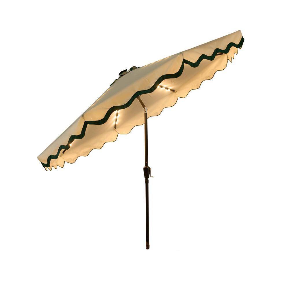 Mirona 10 ft. Market Solar-Lighted Tilt Patio Umbrella in Light Green price history on PriceWatchPro