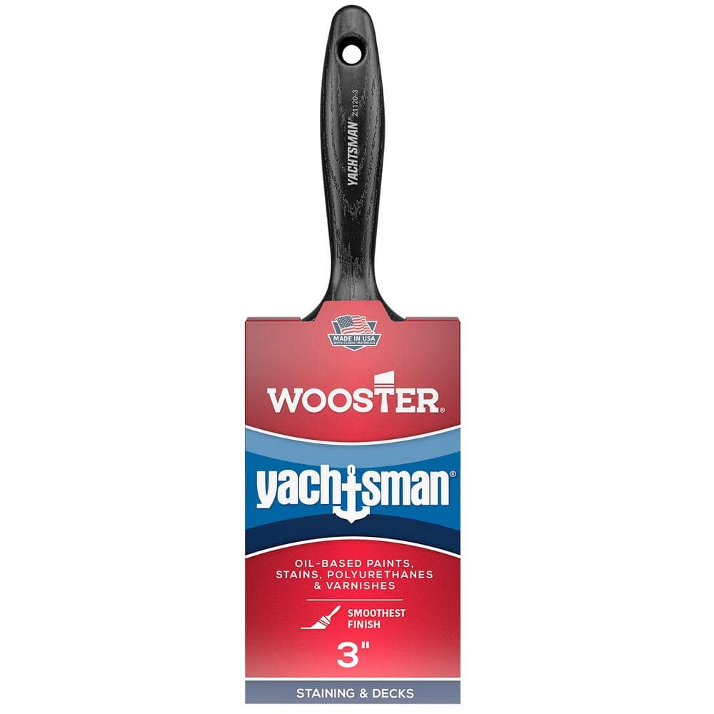 Wooster 3 in. Yachtsman White China Flat Brush