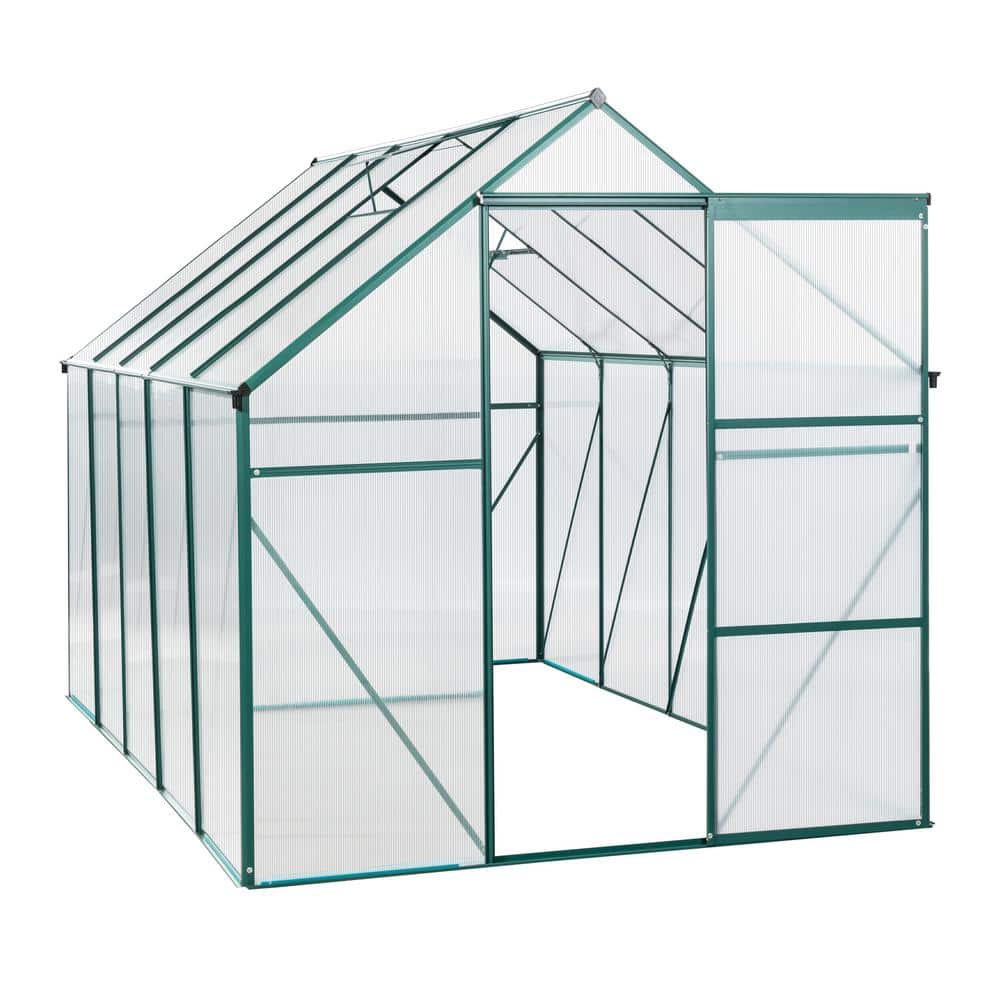 Boosicavelly 6 ft. x 10 ft. Outdoor Green Polycarbonate Greenhouse