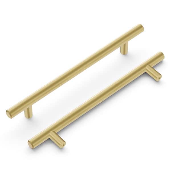 HICKORY HARDWARE Bar Pulls Collection 160mm (6-19/64 in.) C/C Royal Brass Cabinet Drawer and Door Pull