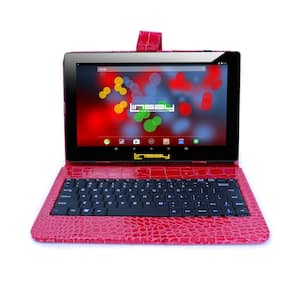 10.1 in. 1280x800 IPS 2GB RAM 32GB Android 12 Tablet with Red Crocodile Keyboard