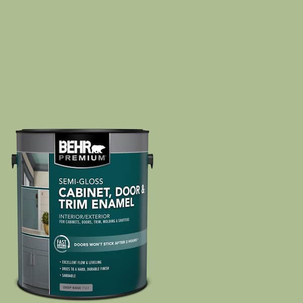 BEHR PREMIUM 1 gal. #M370-4 Chervil Leaves Semi-Gloss Enamel Interior/Exterior Cabinet, Door & Trim Paint