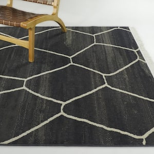 Octavio Charcoal 5 ft. x 7 ft. Abstract Area Rug